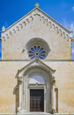 Galatina, Lecce, Puglia, İtalya. Salento 'daki antik bir köy. Güzel freskleriyle Santa Caterina d 'Alessandria' nın antik Bazilikası. Büyük barok geçidi..