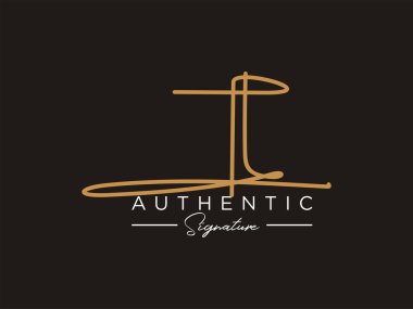 TL İmza Logo Şablonu Vektörü.