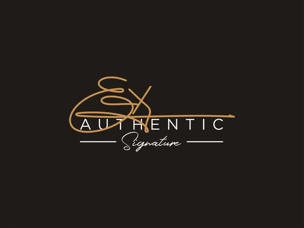 Signature Логотип Вектор — стоковый вектор