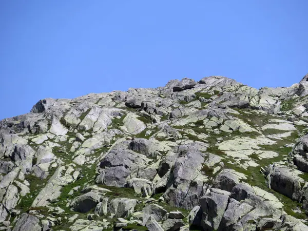 Скалы Камни Летней Швейцарской Альпийской Среде Горной Местности Санкт Готтардпасс — стоковое фото