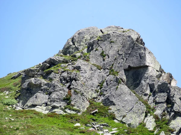 Rocas Piedras Entorno Alpino Suizo Verano Zona Montañosa San Gotardo — Foto de Stock