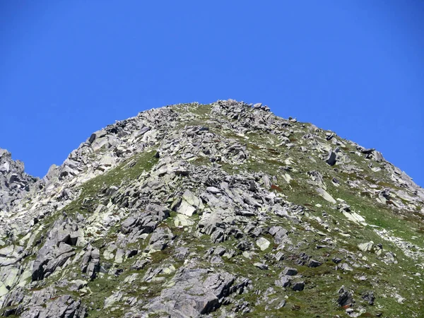 Skály Kameny Letním Alpském Prostředí Horském Průsmyku Gottharda Airolo Kanton — Stock fotografie