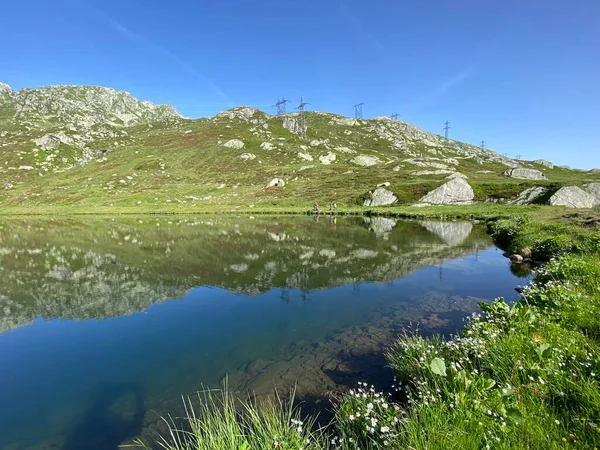 Atmosfera Estiva Sul Lago Rodont Lago Rodont Nella Zona Alpina — Foto Stock