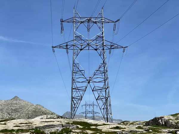 가르드 발전소나 세인트 고트가 스위스 바이츠 에너지의 — 스톡 사진