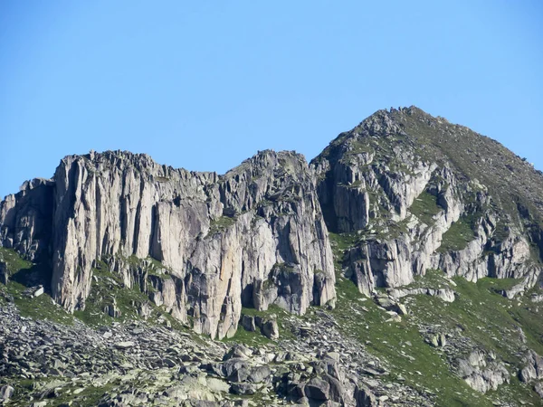 Pico Blauberg 2729 Macizo Los Alpes Suizos Zona Montaña Gotthard — Foto de Stock