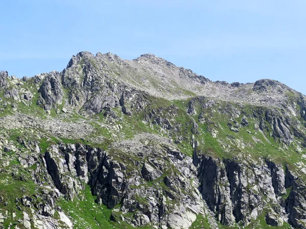 Sviçre Alpleri Ndeki Monte Prosa Zirvesi 2737 Gotthard Geçidi Gotthardpass — Stok fotoğraf