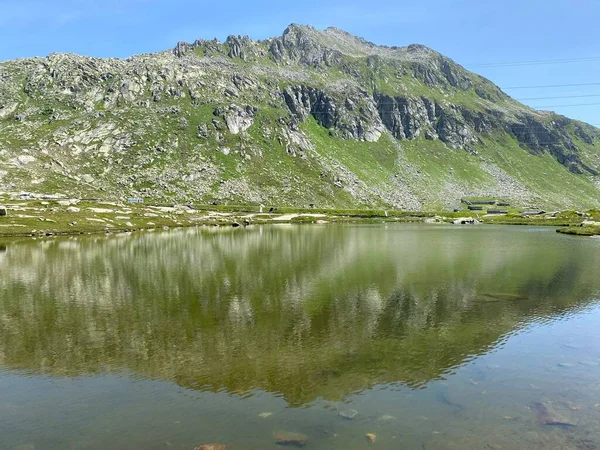 Atmosphère Estivale Sur Les Lacs Sans Nom Région Alpine Suisse — Photo
