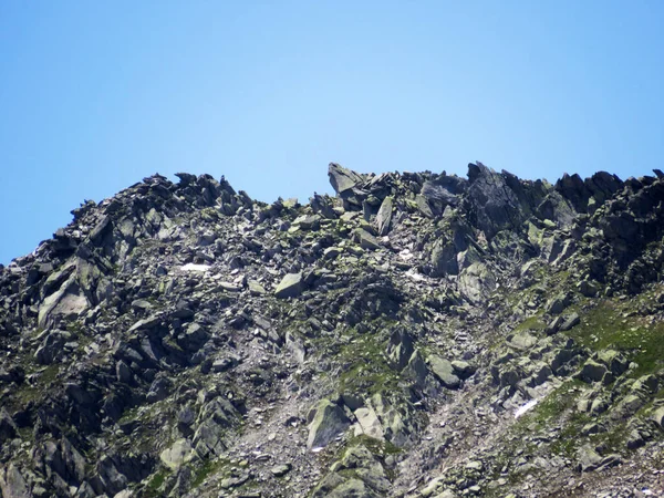 Pico Rocoso Montaña Pizzo Della Valletta 2726 Macizo Los Alpes — Foto de Stock