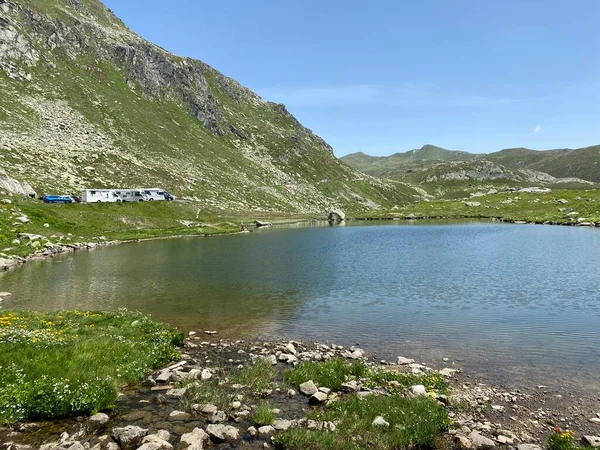 Atmosfera Verão Lago Dei Monti Lago Das Montanhas Área Alpina — Fotografia de Stock