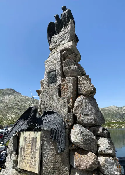 Monument Aigle Adler Denkmal Guex Denkmal Sur Col Gothard Gotthardpass — Photo