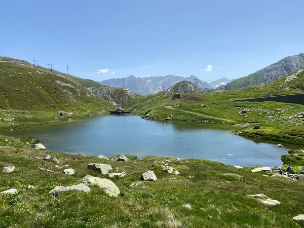 Sommerstimmung Totensee Schweizer Alpenraum Des Gotthardpasses Airolo Kanton Tessin Tessin — Stockfoto
