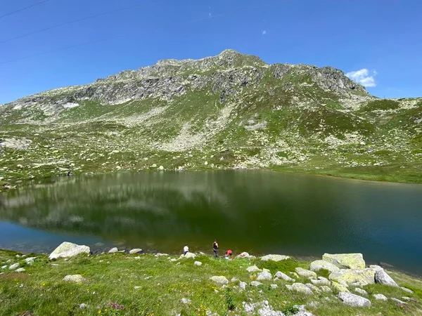 Letní Atmosféra Lago Dei Morti Nebo Lake Dead Totensee Švýcarské — Stock fotografie