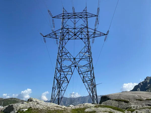Путь Энергии Der Fed Der Habbard Ветряной Электростанции Gotthard Windpark — стоковое фото