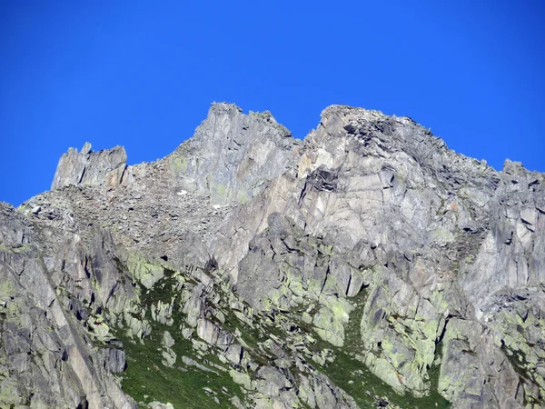 Monte Prosa Csúcs 2737 Svájci Alpok Tömegében Szent Gotthárd Hágó — Stock Fotó