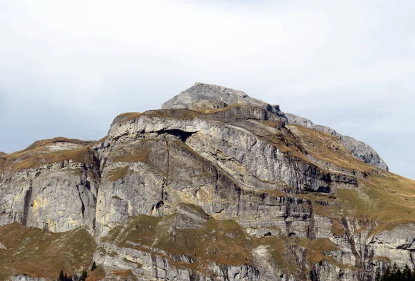 Rotsachtige Bergtop Piz Fluaz 2814 Panixersee Het Bergmassief Glarus Alpen — Stockfoto