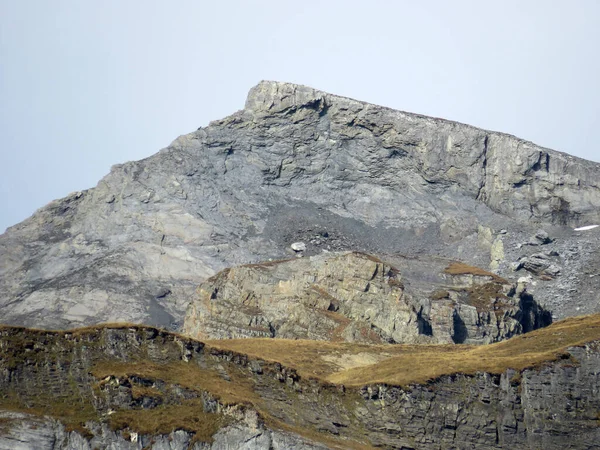 봉우리 2814M 글라루스 알프스 Glarus Alps Mountain Massif Pigniu Panix — 스톡 사진