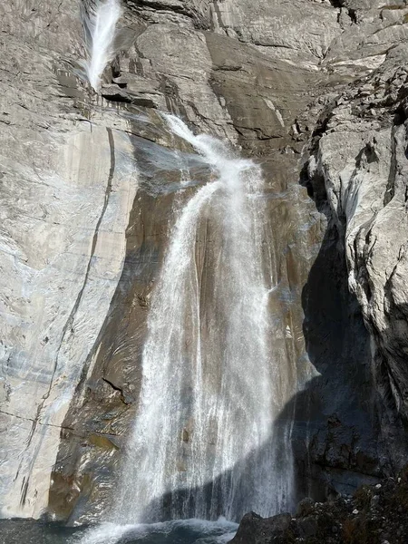 Wodospady Aua Dil Mer Lub Aua Dil Mer Wasserfall Wasserfaelle — Zdjęcie stockowe