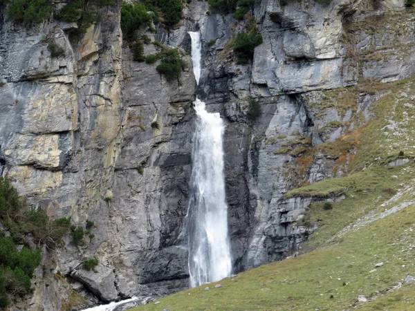 Schmuerfaelle Schmuer Waterfalls Cascada Pigniu Oder Aua Fluaz Wasserfaelle Πάνω — Φωτογραφία Αρχείου