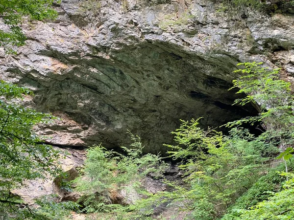 Grottan Muzeva Hisa Det Betydelsefulla Landskapet Djävulens Passagekanjon Kroatien Spilja — Stockfoto