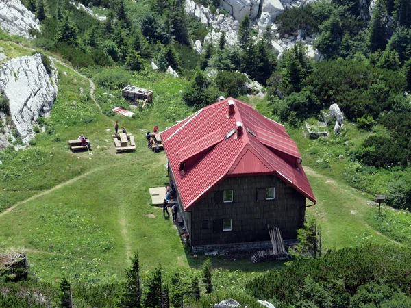 Domek Górski Josip Schlosser Klekovski Parku Narodowym Risnjak Chorwacja Planinarski — Zdjęcie stockowe