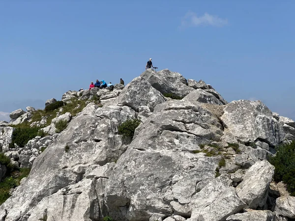 Peak Veliki Risnjak 528 Risnjak Nationalpark Crni Lug Kroatien Vrh - Stock-foto