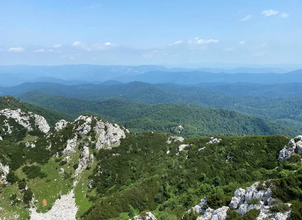 Herrliche Aussicht Vom Gipfel Des Veliki Risnjak Nationalpark Crni Lug — Stockfoto