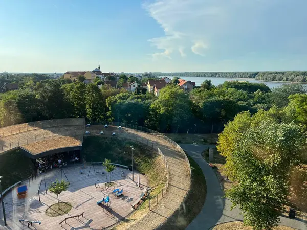 Panorama Vanaf Top Van Vukovar Watertoren Een Symbool Van Kroatische — Stockfoto