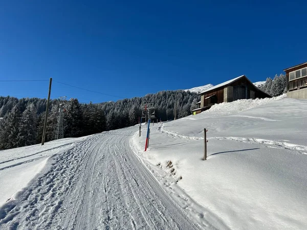 Sviçre Alpleri Ndeki Valbella Lenzerheide Tatil Beldelerinde Yürüyüş Yürüyüş Yürüyüş — Stok fotoğraf