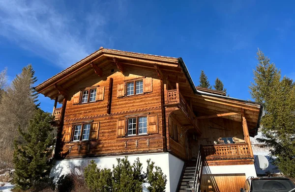 Maisons Vacances Alpines Suisses Villas Montagne Appartements Vacances Dans Ambiance — Photo