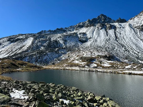Невелике Альпійське Озеро Lai Nair Чорне Озеро Або Schwarzer See — стокове фото