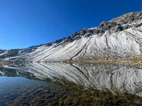 Високе Альпійське Озеро Лай Скотта Schottensee Або Schotten Lake Швейцарському — стокове фото