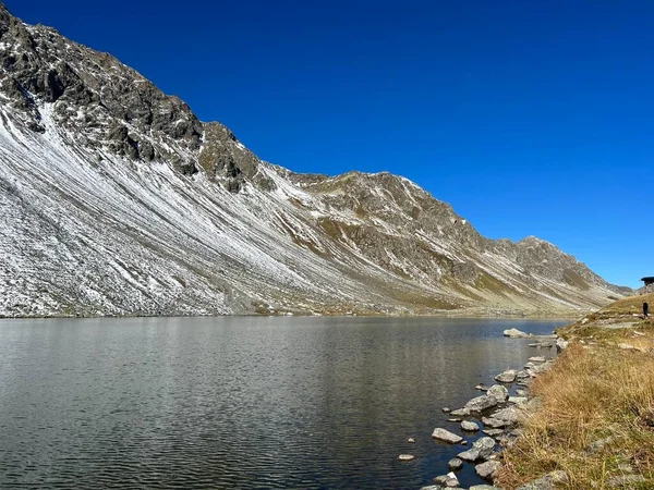 Jezioro Wysokogórskie Lai Scotta Jezioro Schottensee Lub Schotten Szwajcarskim Pasie — Zdjęcie stockowe