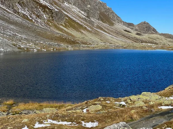 Vysoké Alpské Jezero Lai Scotta Schottensee Nebo Schotten Lake Švýcarském — Stock fotografie