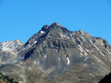 İsviçre 'nin Fluela (Fluelapass), Zernez - Grisonlar Kantonu, İsviçre (Graubuenden Kantonu, Schweiz)