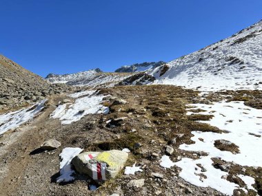 Albula Alpleri ve Fluela (Fluelapass), Zernez - Kanton of Grisons, İsviçre (Kanton Graubuenden, Schweiz)