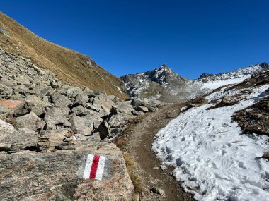 Albula Alpleri ve Fluela (Fluelapass), Zernez - Kanton of Grisons, İsviçre (Kanton Graubuenden, Schweiz)