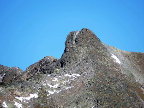 Sziklás Hegycsúcs Piz Murterchoembel 2998 Albulai Alpok Tömegében Fluela Fluelapass — Stock Fotó