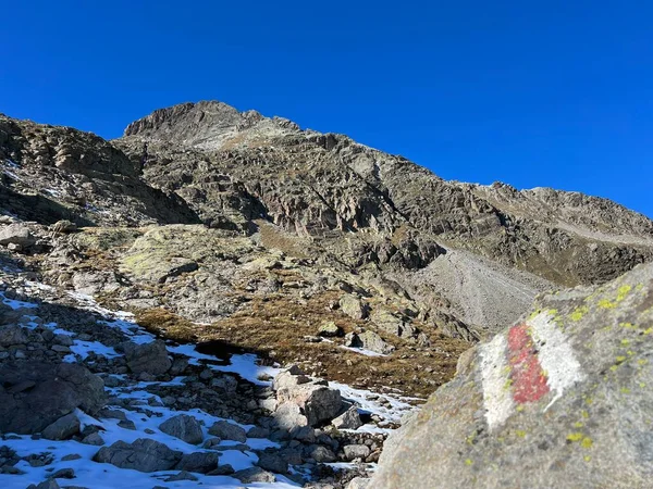 Rocky Mountain Peak Piz Radont Piz Radoent 3064 Albula Alps — Stock Photo, Image