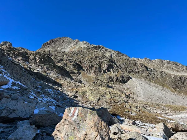 Rocky Mountain Peak Piz Radont Piz Radoent 3064 Albula Alps — Stock Photo, Image