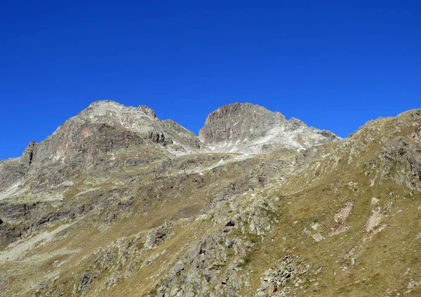 Klippig Bergstopp Piz Radont Eller Piz Radoent 3064 Albula Alperna — Stockfoto