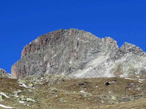 Rocky Mountain Peak Piz Radont Piz Radoent 3064 Albula Alps — Stock Photo, Image