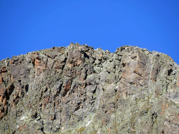 Скалистая Гора Пиз Радонт Пиц Радоент 3064 Альбульских Альпах Над — стоковое фото