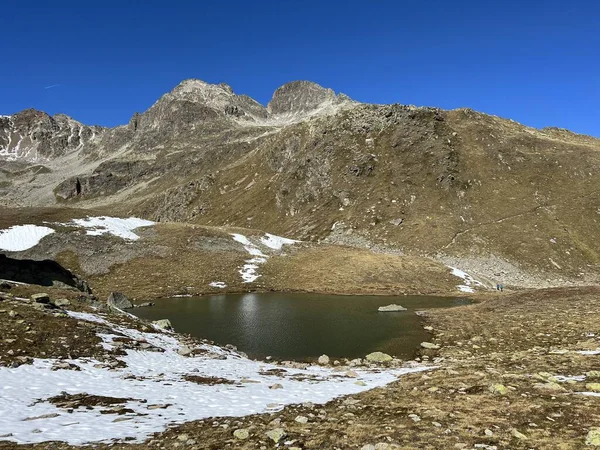 Hauts Lacs Alpins Côté Cabane Montagne Chamanna Grialetsch Cas Grialetsch — Photo