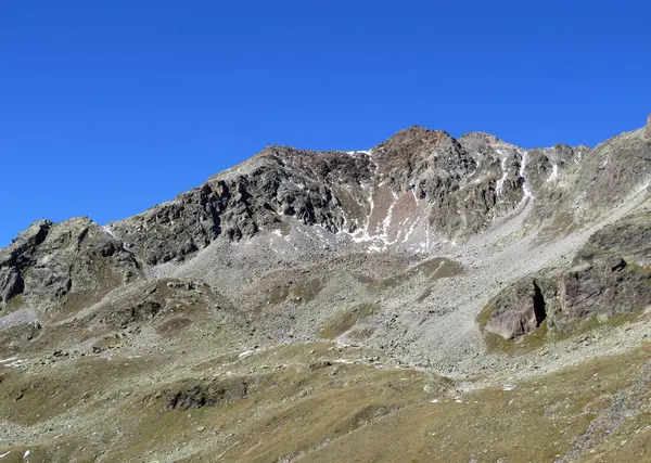Klippig Bergstopp Raduner Rothorn Eller Raduener Rothorn 3021 Albula Alperna — Stockfoto