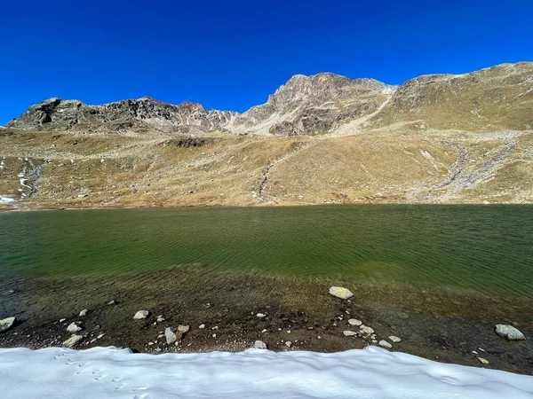 Magas Alpesi Furggasee Furgga Vagy See Furggasee Hegyvidéki Területen Albula — Stock Fotó