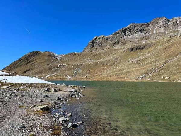 Alto Lago Alpino Furggasee Lago Furgga See Furggasee Nella Zona — Foto Stock
