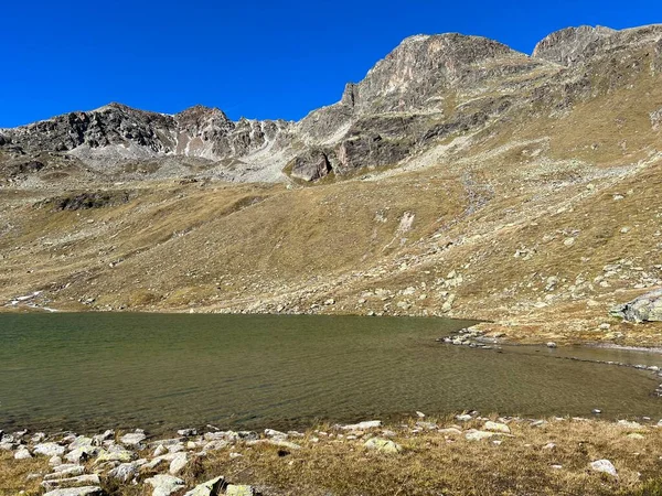 Magas Alpesi Furggasee Furgga Vagy See Furggasee Hegyvidéki Területen Albula — Stock Fotó