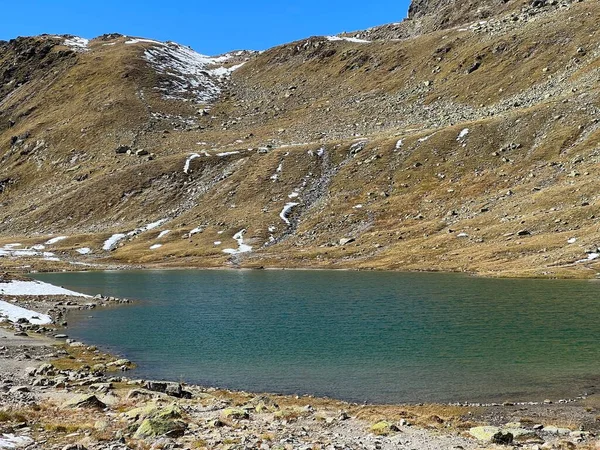 Haut Lac Alpin Furggasee Furgga Lake See Furggasee Dans Région — Photo