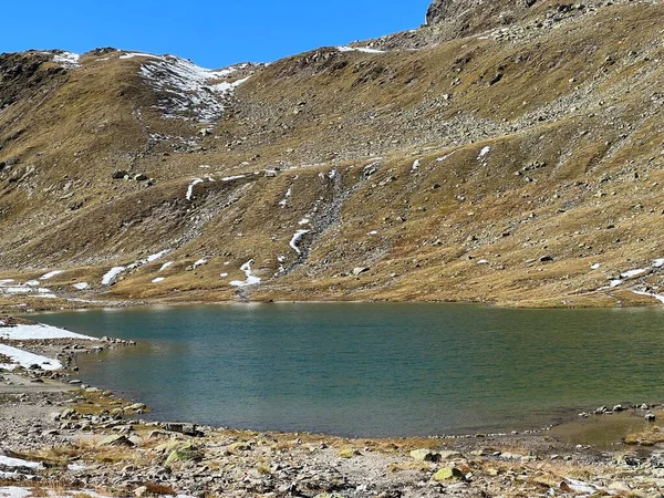 High Alpine Lake Furggasee Furgga Lake See Furggasee Mountainous Area — Stock Photo, Image