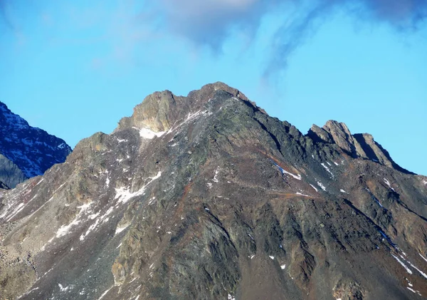 Pico Rocoso Piz Murtera 3044 Macizo Los Alpes Silvretta Sobre —  Fotos de Stock